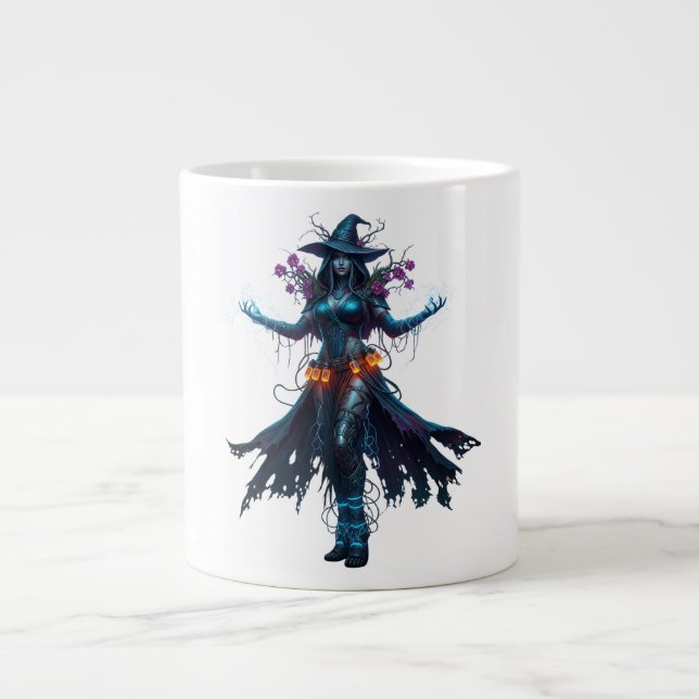 Caneca De Café Grande Dark Sorceress Urban Fantasy Mug (Frente)