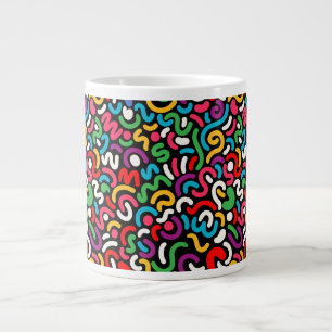 Caneca De Café Grande Dê Energia às Suas Manhãs com um Padrão Vibrante