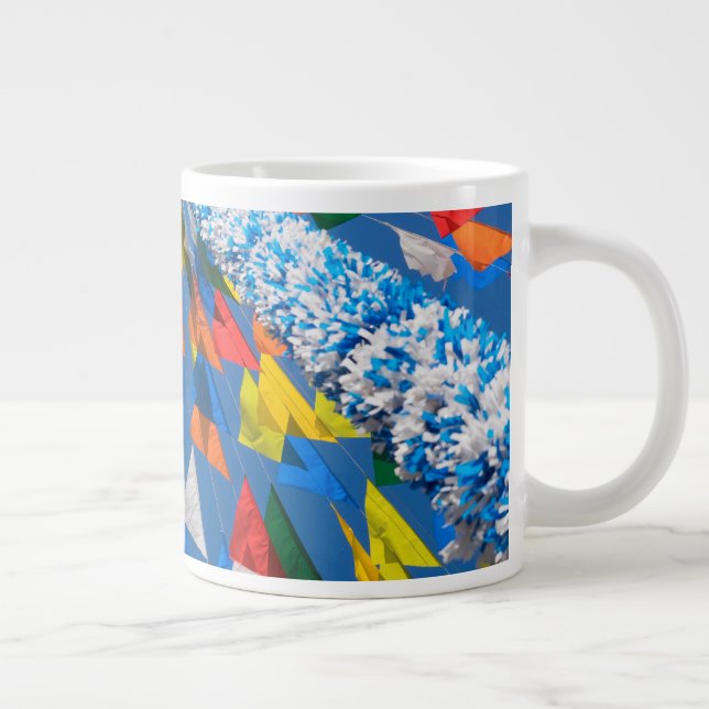 Caneca De Café Grande Decoração de Bandeira Triangular (Direita)