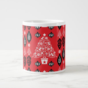 Caneca De Café Grande Decoração de Natal Norueguês
