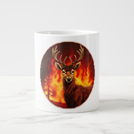 Caneca De Café Grande Deer Firefighter