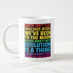 Caneca De Café Grande "Defenda A Ciência"
