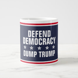 Caneca De Café Grande Defender o Despejo da Democracia