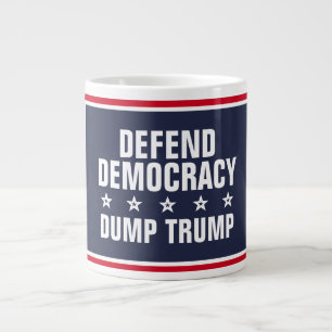Caneca De Café Grande Defender o Despejo da Democracia