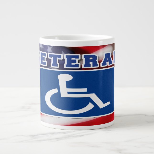 Caneca De Café Grande deficiente Veteran EUA (Frente)