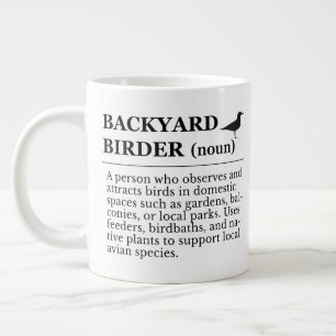 Caneca De Café Grande Definição de Observador de Pássaros no Quintal - O