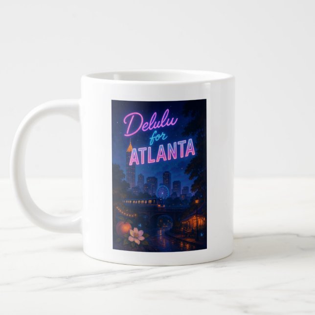 Caneca De Café Grande Delulu para Atlanta (Esquerda)