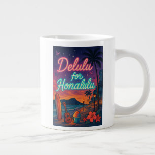 Caneca De Café Grande Delulu para Honalulu