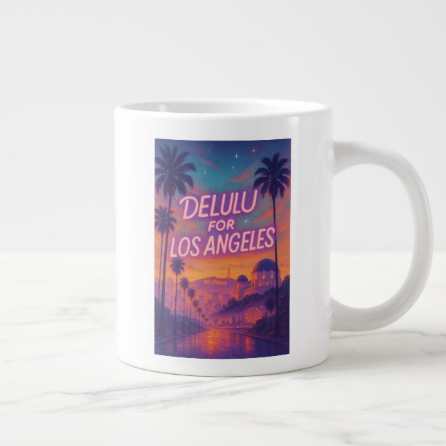 Caneca De Café Grande Delulu para Los Angeles (Direita)