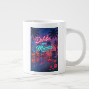 Caneca De Café Grande Delulu para Miami