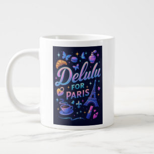Caneca De Café Grande Delulu para Paris
