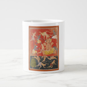Caneca De Café Grande Demon Kumbhakarna Derrotado por Rama e Lakshmana