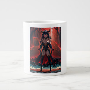 Caneca De Café Grande Demonessa com Contato em Encruzilhada, Anime Demon