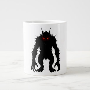 Caneca De Café Grande Demônio das Sombras Monstro Olhos Vermelhos Terror