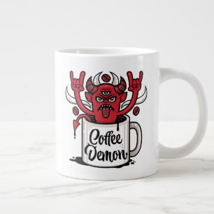 Caneca De Café Grande Demônio do café