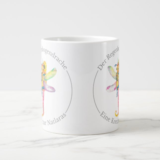 Caneca De Café Grande Der Regenbogendrache - Eine Kreatur Natlaras (Frente)