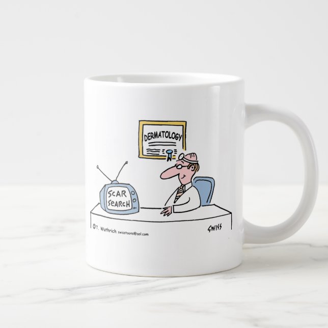 Caneca De Café Grande Dermatologia Funny Dermatologista Cartoon Jumbo Mu (Direita)