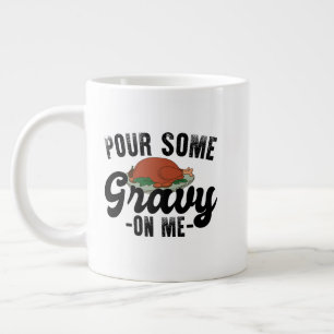 Caneca De Café Grande Derrame Molho Em Mim Peru Jantar De Ação De Graças