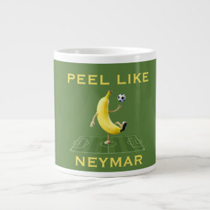 Caneca De Café Grande Descasque Como um Campeão Banana de Futebol Engraç