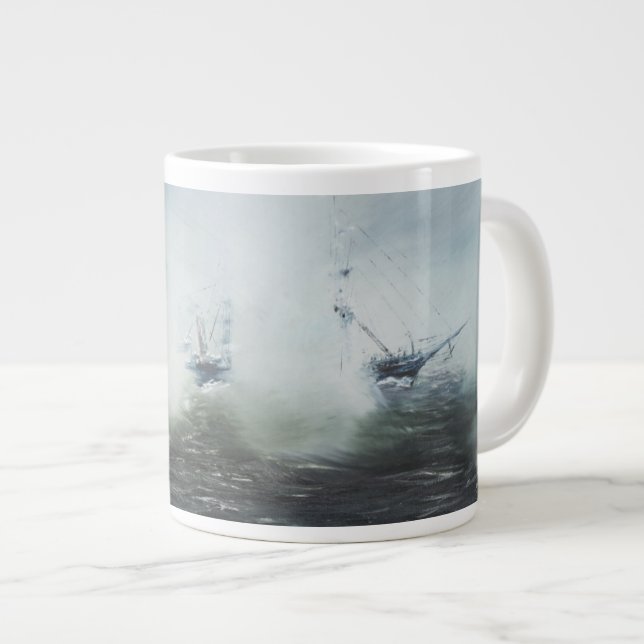 Caneca De Café Grande Descoberta um esclarecimento no capitão da névoa (Frente Esquerda)
