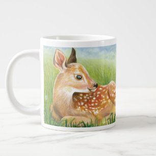 Caneca De Café Grande Descoberto na Ilustração de Grama