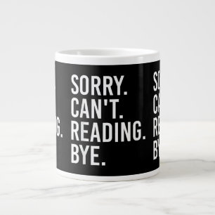 Caneca De Café Grande Desculpe Não Posso Ler Tchau Amantes de Livros Div