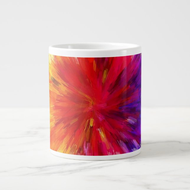 Caneca De Café Grande Desdobramento de cores (Frente)