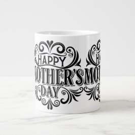 Caneca De Café Grande Desejando um Feliz Dia à Mãe