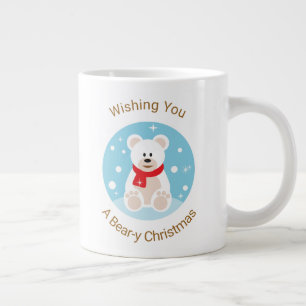 Caneca De Café Grande Desejo-Te Um Natal De Urso