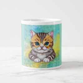 Caneca De Café Grande Desenhando Gato