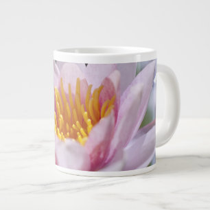 Caneca De Café Grande Desenho Botânico Floral de Nenúfar Tropical