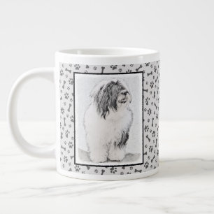 Caneca De Café Grande Desenho Collie Com Carapaça - Arte Cachorra Origin