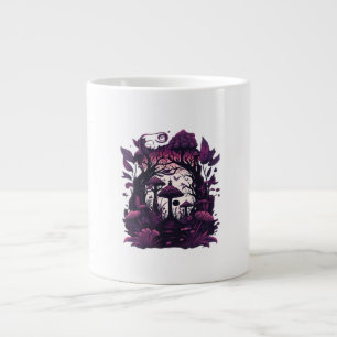 Caneca De Café Grande Desenho da Impressão de Testemunhas de Mushroom Wo