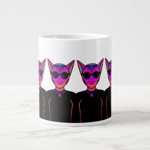 Caneca De Café Grande Desenho de personagens felinos