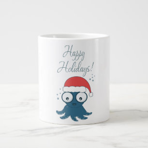 Caneca De Café Grande desenho de polvo azul de desenho animado