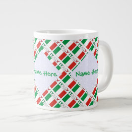 Caneca De Café Grande Desenho Personalizado de Herança com a Bandeira It
