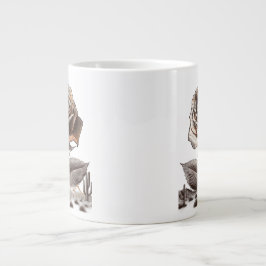 Caneca De Café Grande Desert Rose, Vintage Botanical Flower