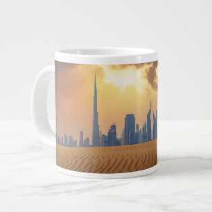Caneca De Café Grande Desertos   Vista Skyline do Dubai de Sand Dune