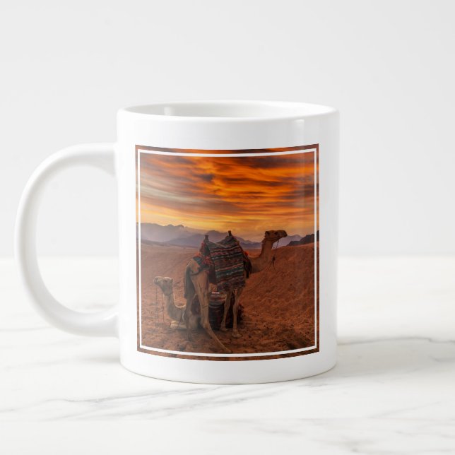 Caneca De Café Grande Deserts | Bactrian Camel Egypt Sand Dune (Esquerda)
