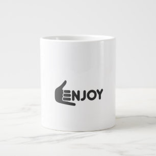 Caneca De Café Grande Desfrute o Agora • Puro Prazer • Desfrute Cada Mom