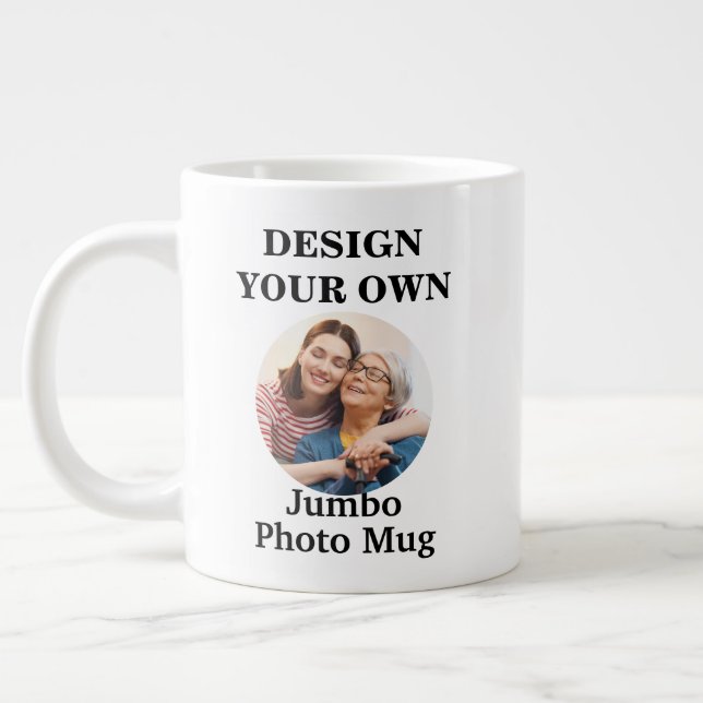 Caneca De Café Grande Design a sua própria foto (Esquerda)