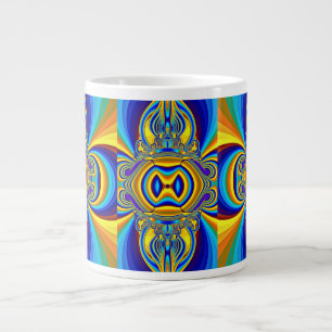 Caneca De Café Grande Design abstrato colorido