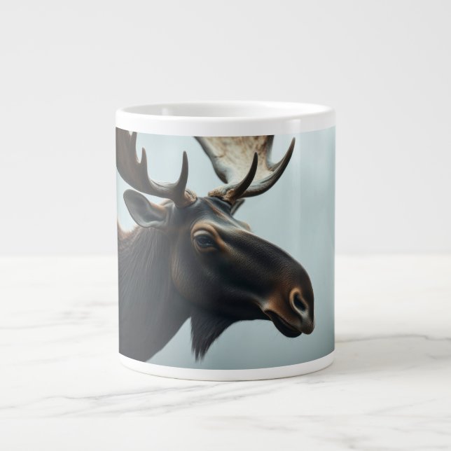 Caneca De Café Grande design alce azul  (Frente)