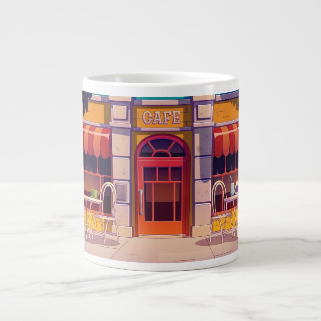 Caneca De Café Grande Design Cute Envolvente de Cafeteria (Frente)