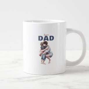 Caneca De Café Grande Design de Aquarela Super Pai