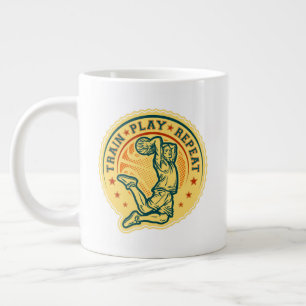 Caneca De Café Grande Design de basquetebol Slam Dunk Vintage