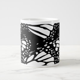 Caneca De Café Grande Design de Borboleta abstrato Monarca