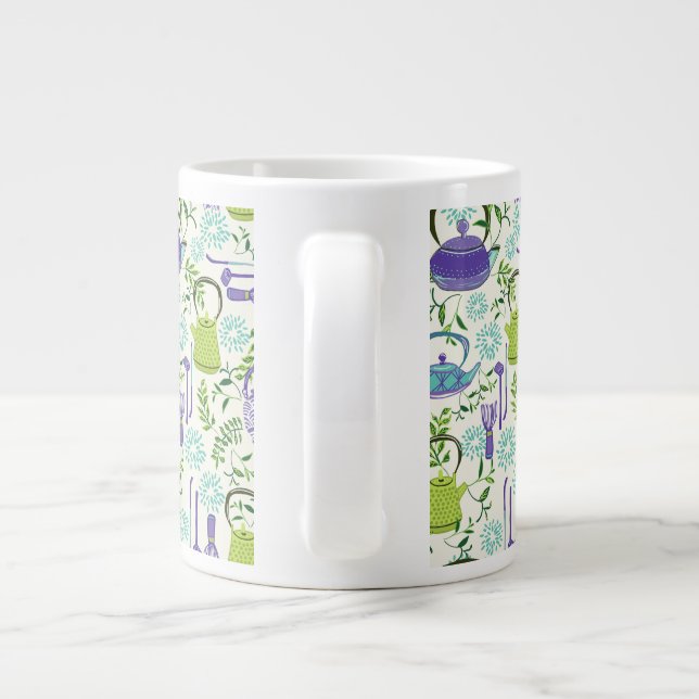 Caneca De Café Grande Design de Bule de Chá Verde Japonês (Traseira)