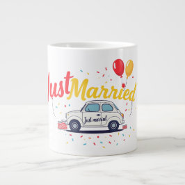 Caneca De Café Grande Design de Celebração de recem casados