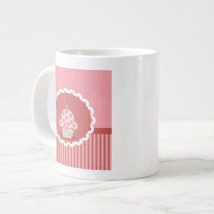 Caneca De Café Grande Design de Cupcake rosa